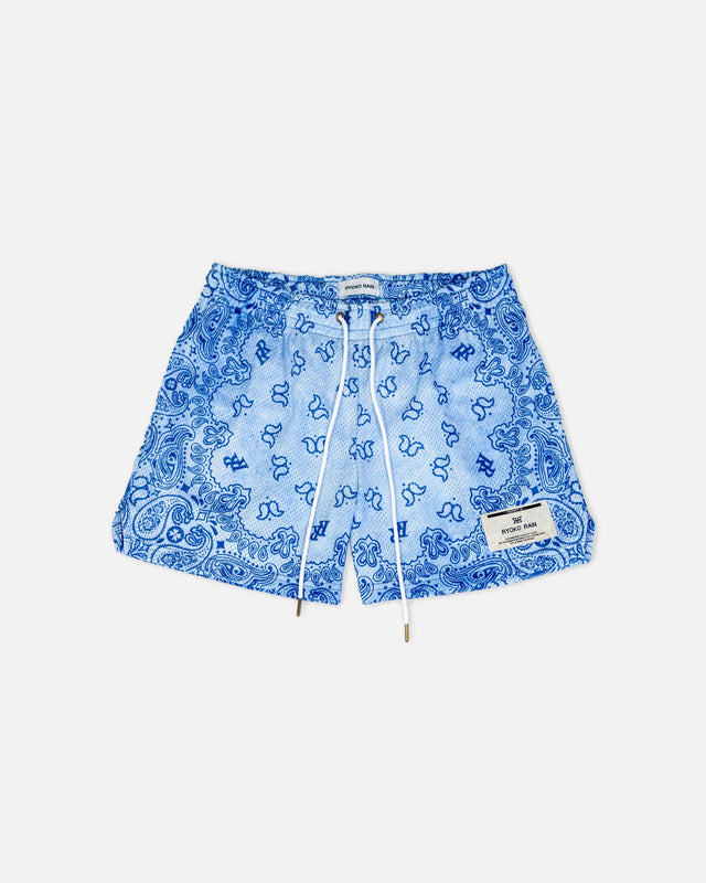 PAISLEY SHORTS BLUE